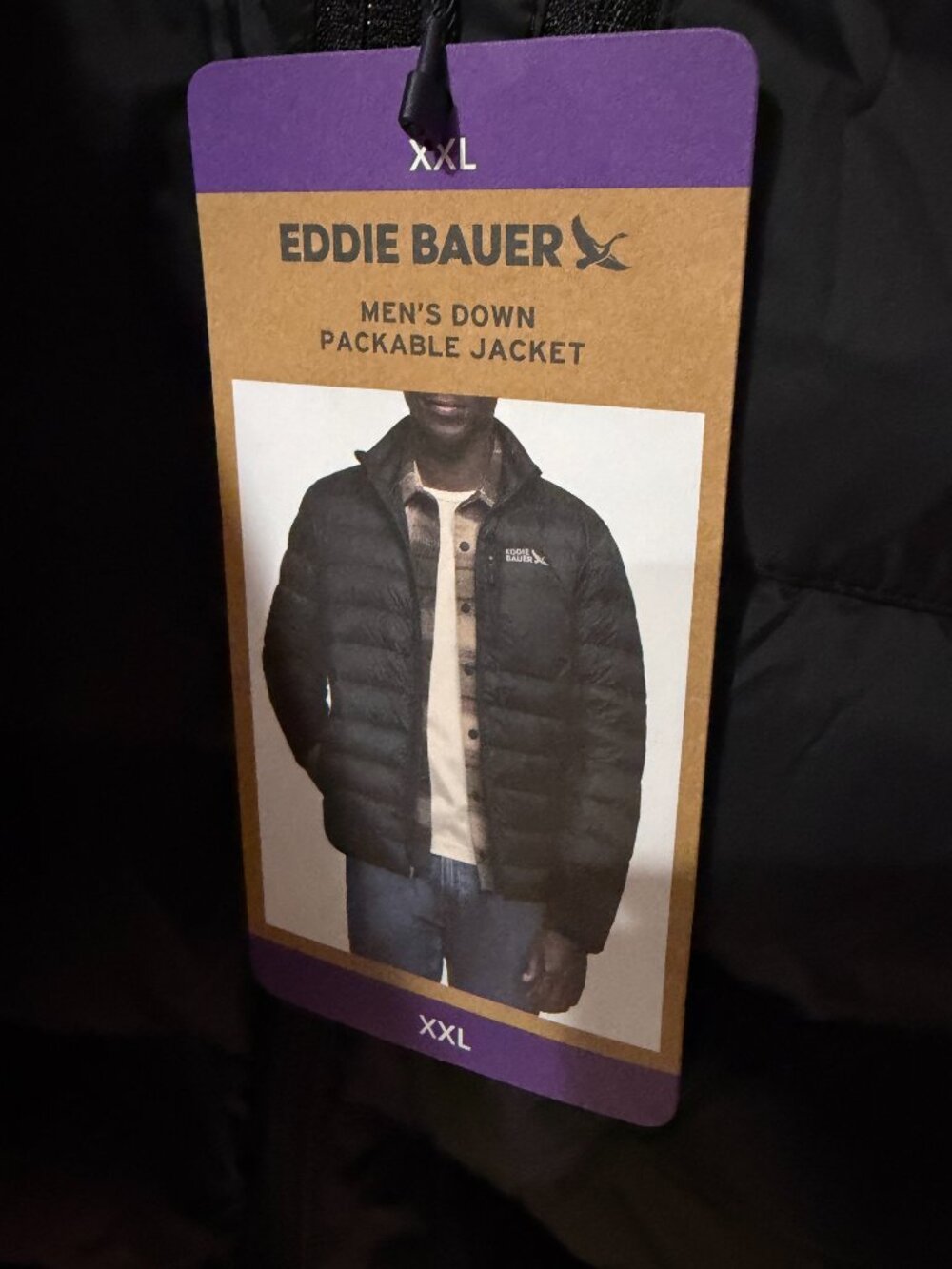 NWT Eddie Bauer Men Packable Down Jacket Coat XXL Lightweight Warmth Travel Snow - Picture 3 of 9